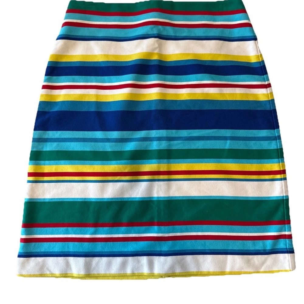 Talbots size 4 petite Striped Multicolor Cotton Blend Pencil Skirt